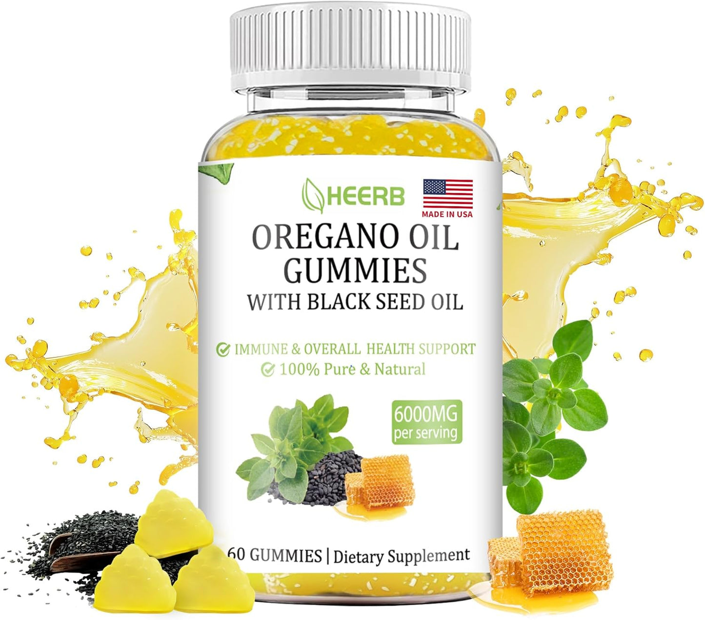 Oregano Oil Gummies with Black Seed Oil for Immune Support Online