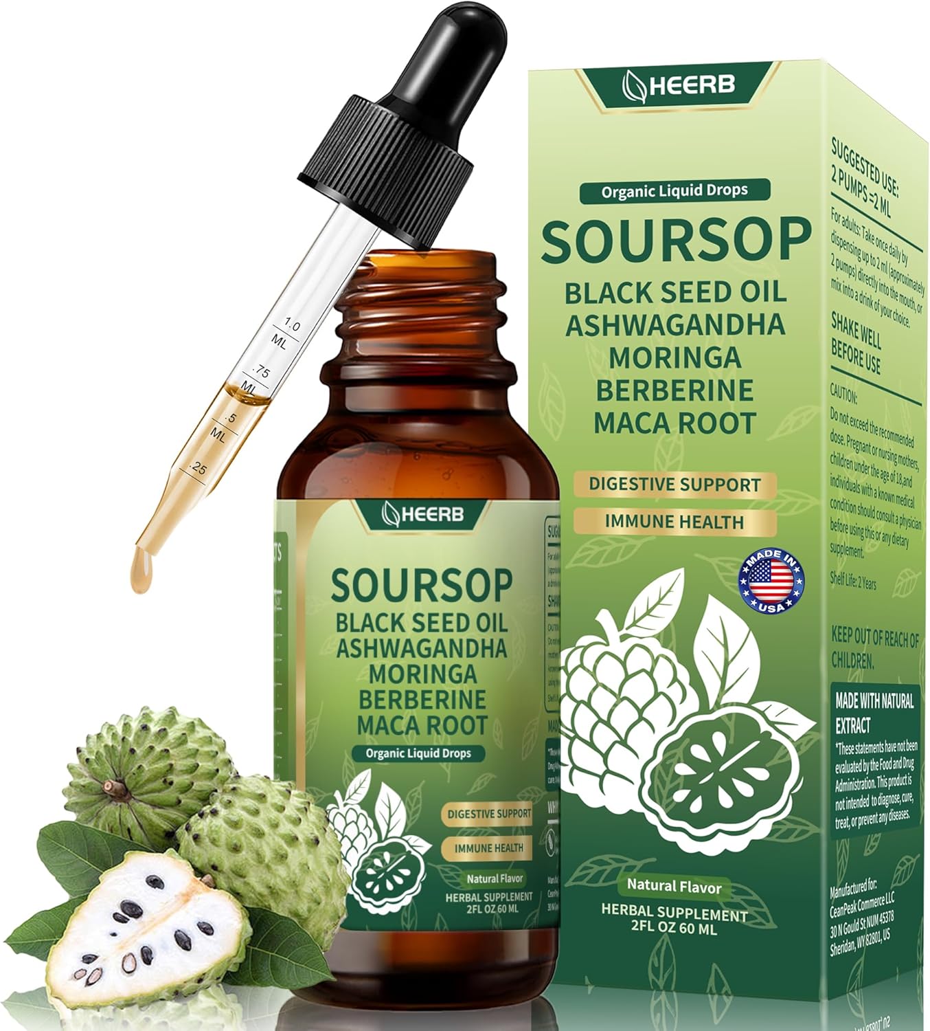 Soursop Bitters Drops with Black Seed, Moringa & Ashwagandha Online