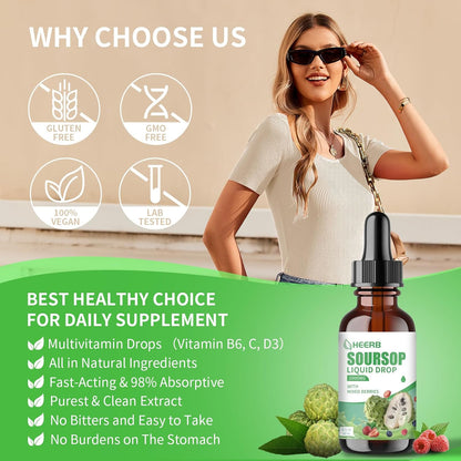 Soursop Liquid Drops with Mixed Berries (3 Pack)
