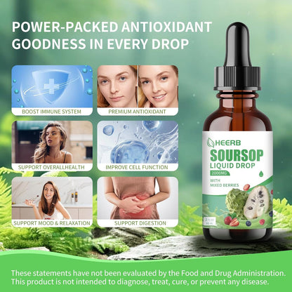 Soursop Liquid Drops Infused with Antioxidant-Rich Mixed Berries