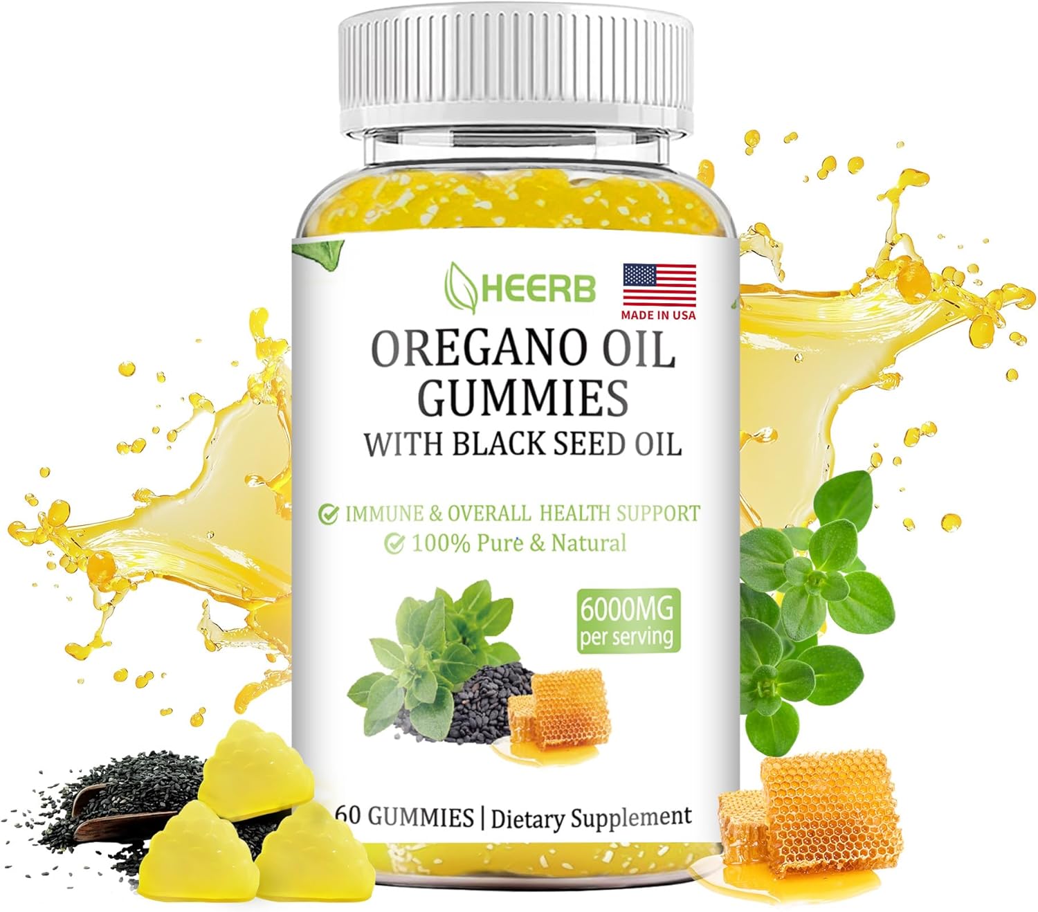 Oregano Oil Gummies with Black Seed Oil for Immune Support Online