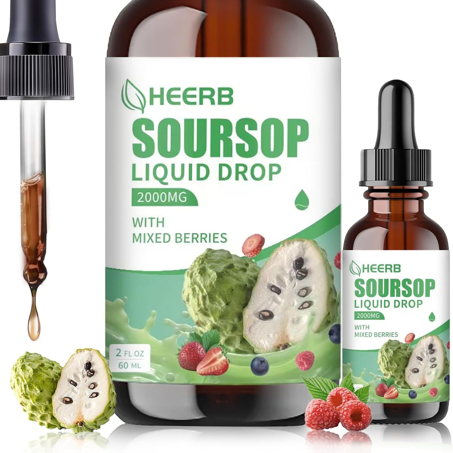 Soursop Liquid Drops Infused with Antioxidant-Rich Mixed Berries