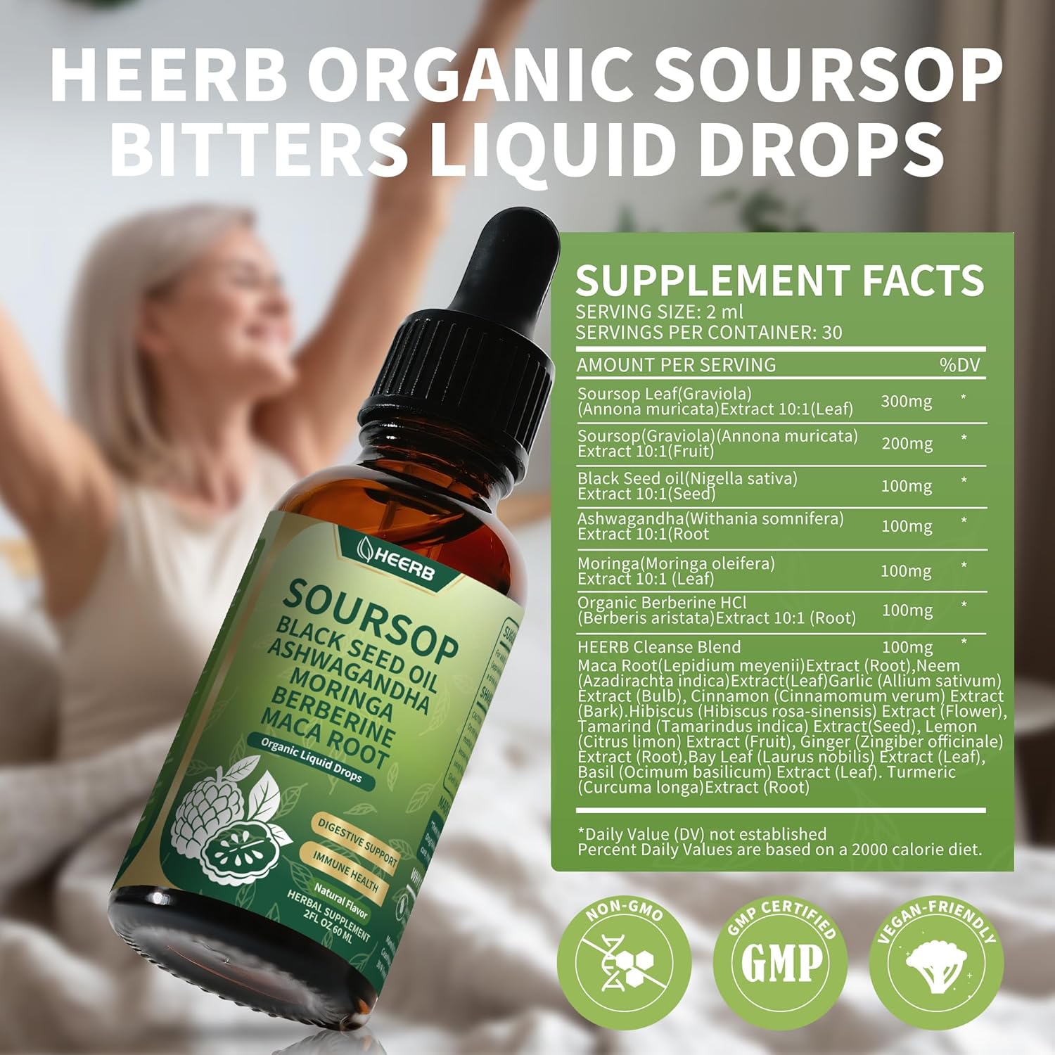 Soursop Bitters Drops with Black Seed, Moringa & Ashwagandha Online