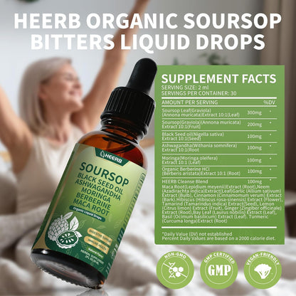 Soursop Bitters Drops with Black Seed, Moringa & Ashwagandha Online