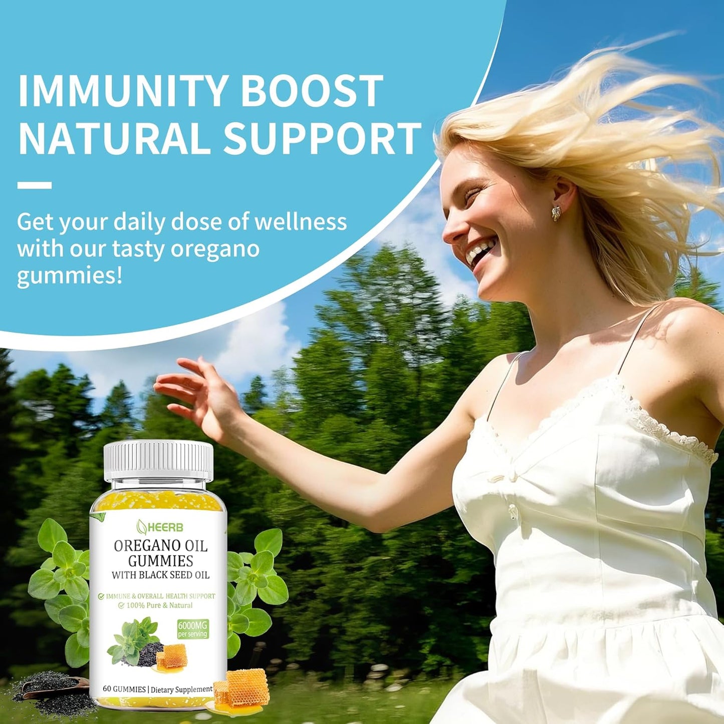 Oregano Oil Gummies with Black Seed Oil for Immune Support Online
